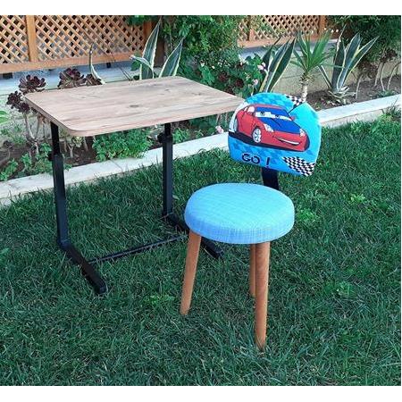 Çocuk odası Mavi Araba Desenli Oturma Koltuğu Ders Çalışma oyun Faliyet Sandalyesi Ahşap Gürgen aya