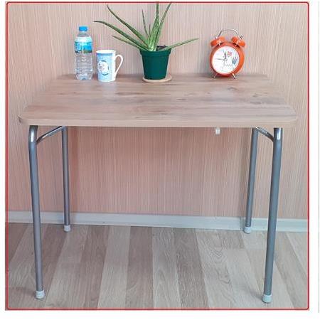 Depolife Pratik Katlanır Ayak Mutfak Yemek Masası Balkon Ders Çalışma Piknik Masası 60x90cm ceviz